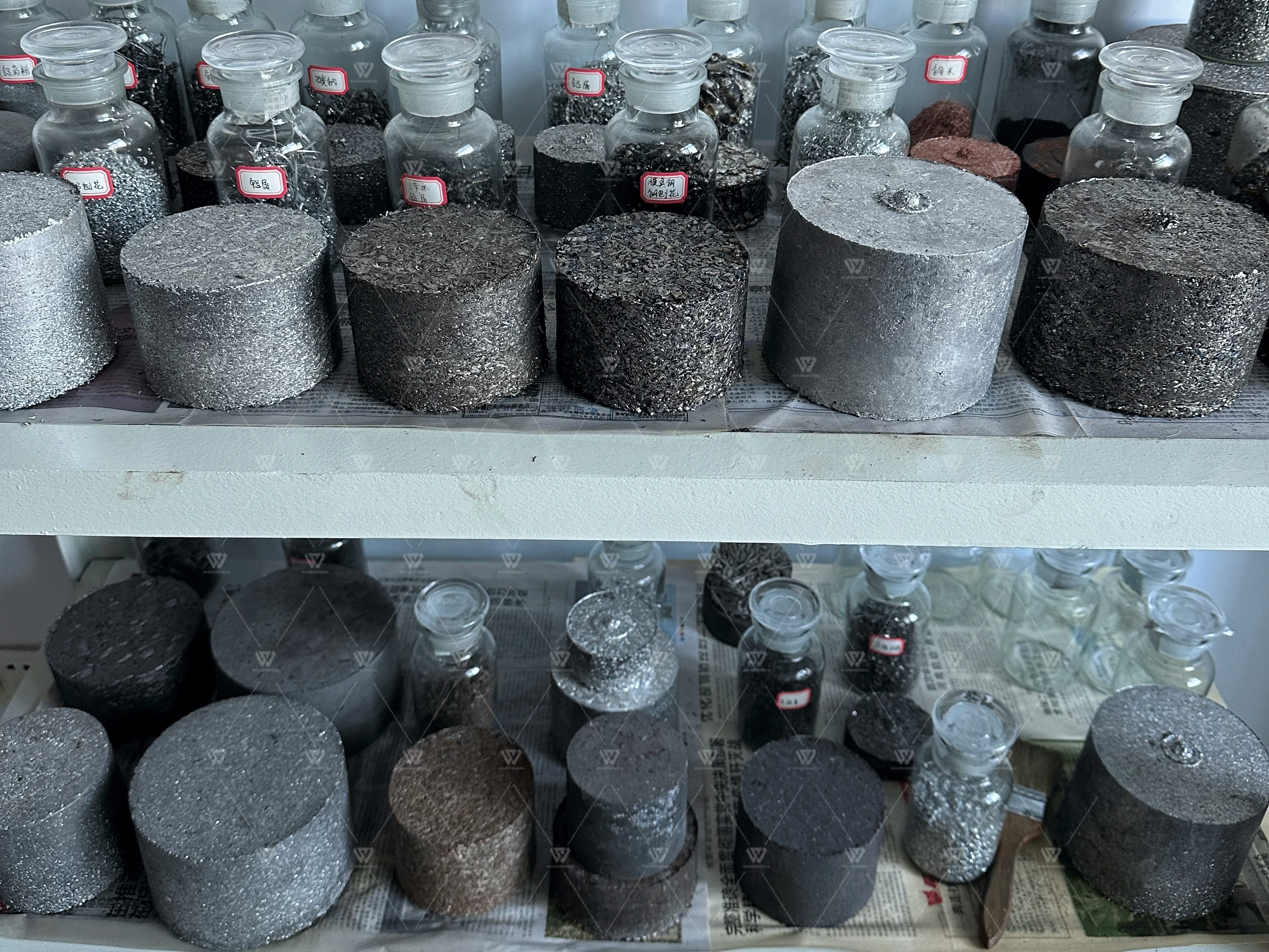 Metal shavings pressing effect